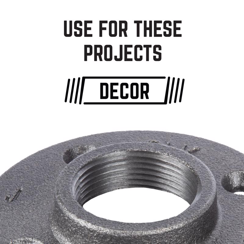 STZ Industries 1-1/4 in. FIP each Black Malleable Iron Floor Flange