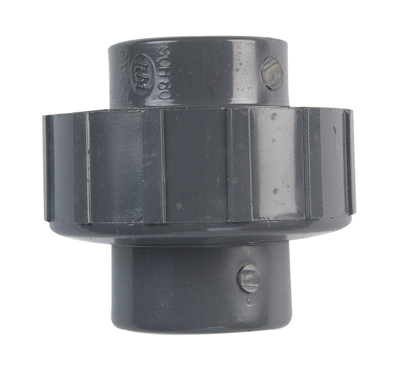 UNION SCH80 3/4"FPT PVC