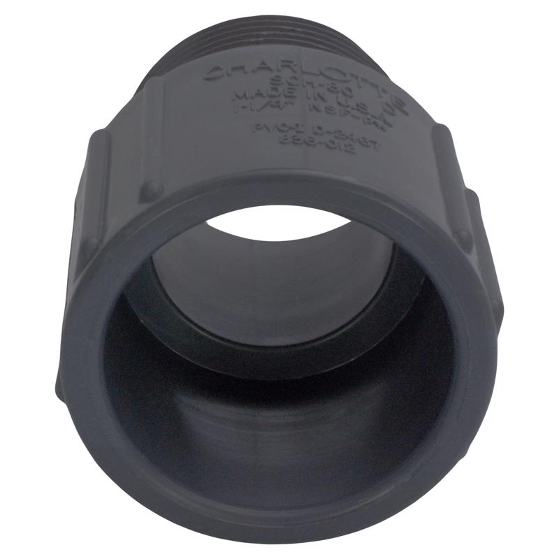 Charlotte Pipe 1-1/2 in. Slip X 1-1/2 in. D MPT PVC Adapter 1 pk