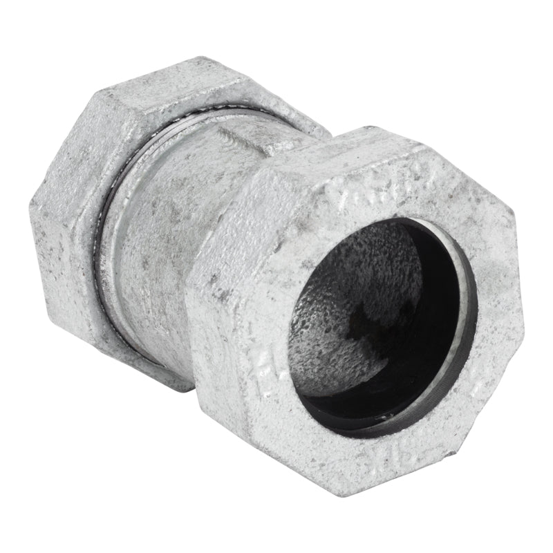 STZ Industries 1-1/4 in. Compression X 1-1/4 in. D Compression Galvanized Malleable Iron 3 in. L Cou