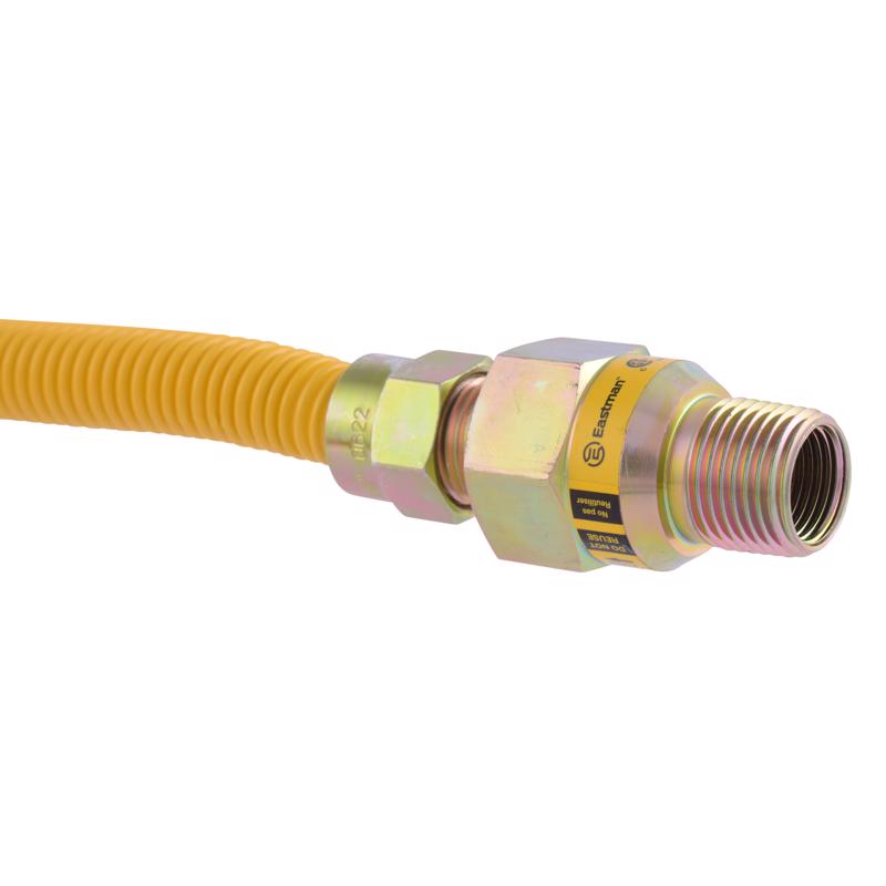 Eastman 1/2 in. Flare X 1/2 in. D FIP 48 in. Stainless Steel Gas Connector