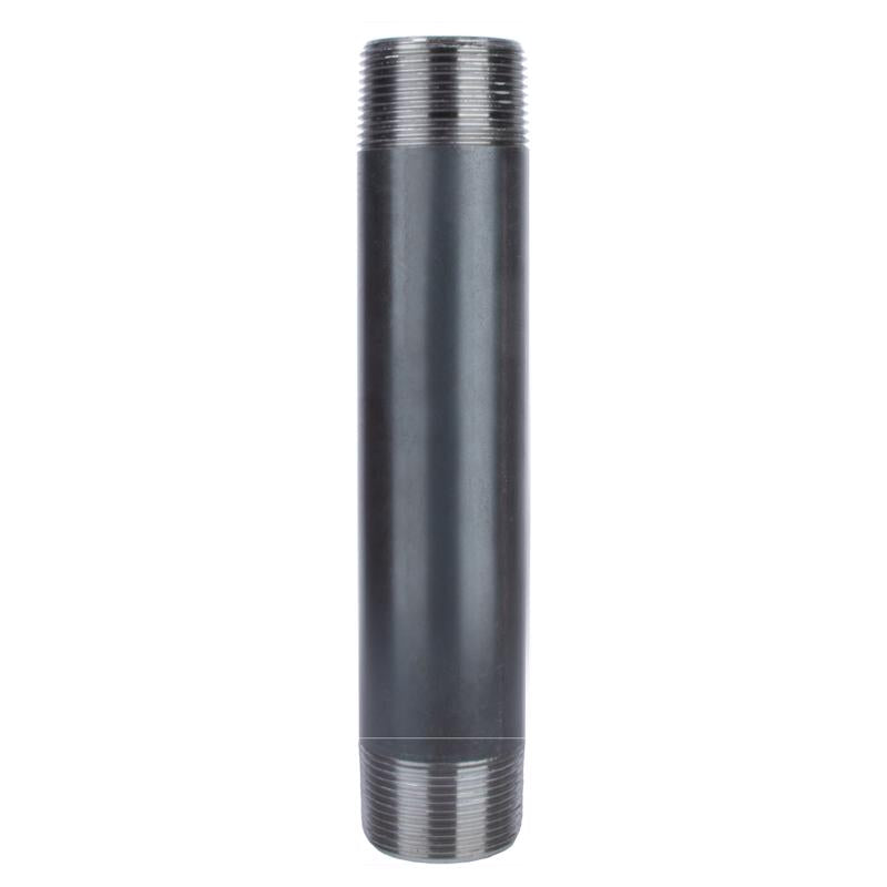 NIPPLE BLACK 1.25"X8"