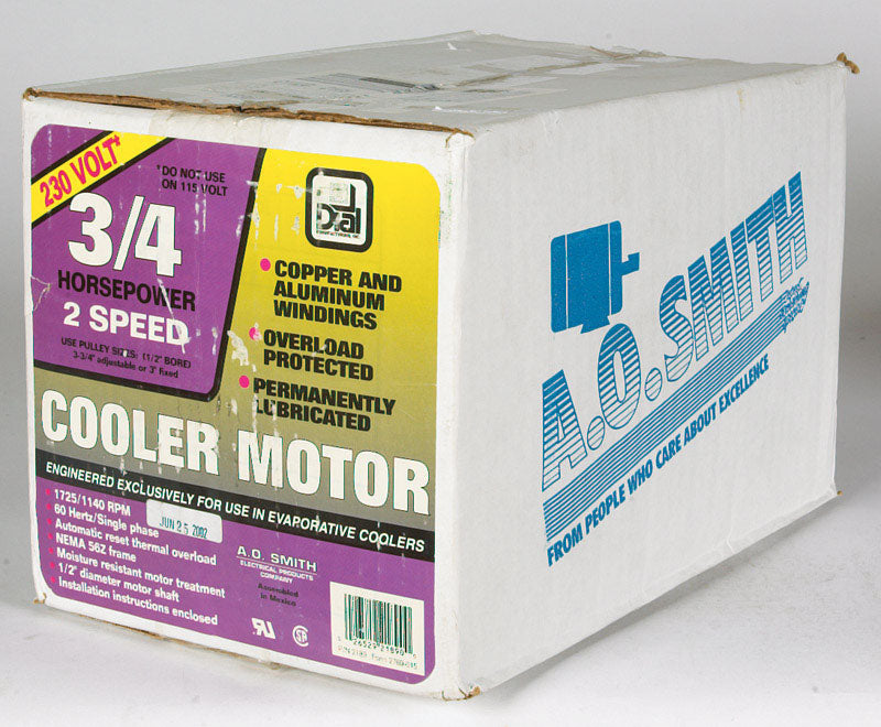 EVAP CLR MOTOR 3/4HP BLK