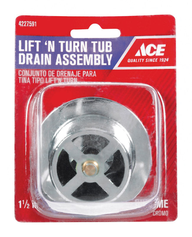 TUB DRAIN LNL 1.5"CHRM