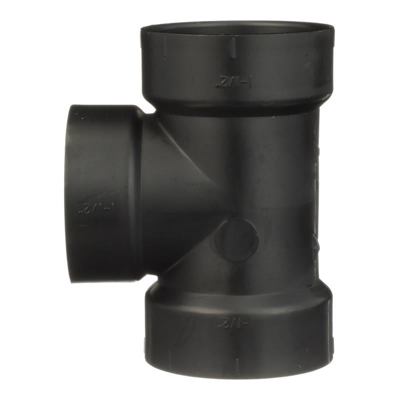Charlotte Pipe 1-1/2 in. Hub X 1-1/2 in. D Hub ABS Flush Cleanout Tee