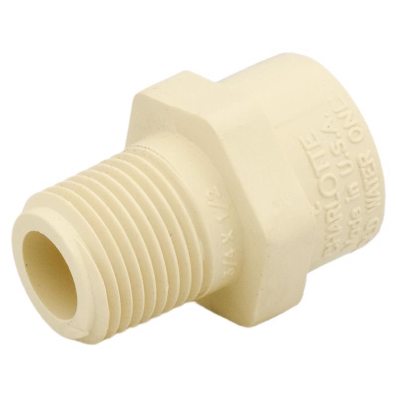 MALE ADAPT 3/4"HUBX1/2"M