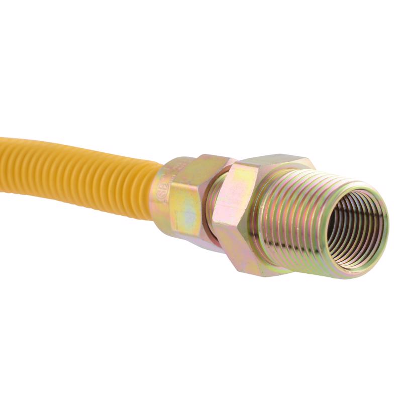 Eastman 1/4 in. MIP X 3/8 in. D MIP 48 in. Stainless Steel Gas Connector