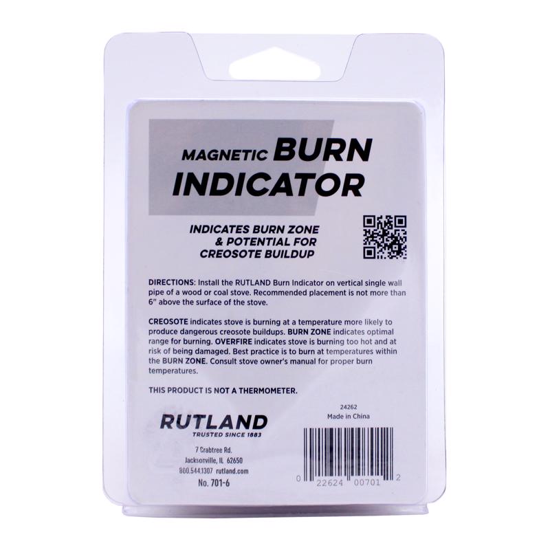 Rutland Burn Indicator Magnetic Stove Thermometer