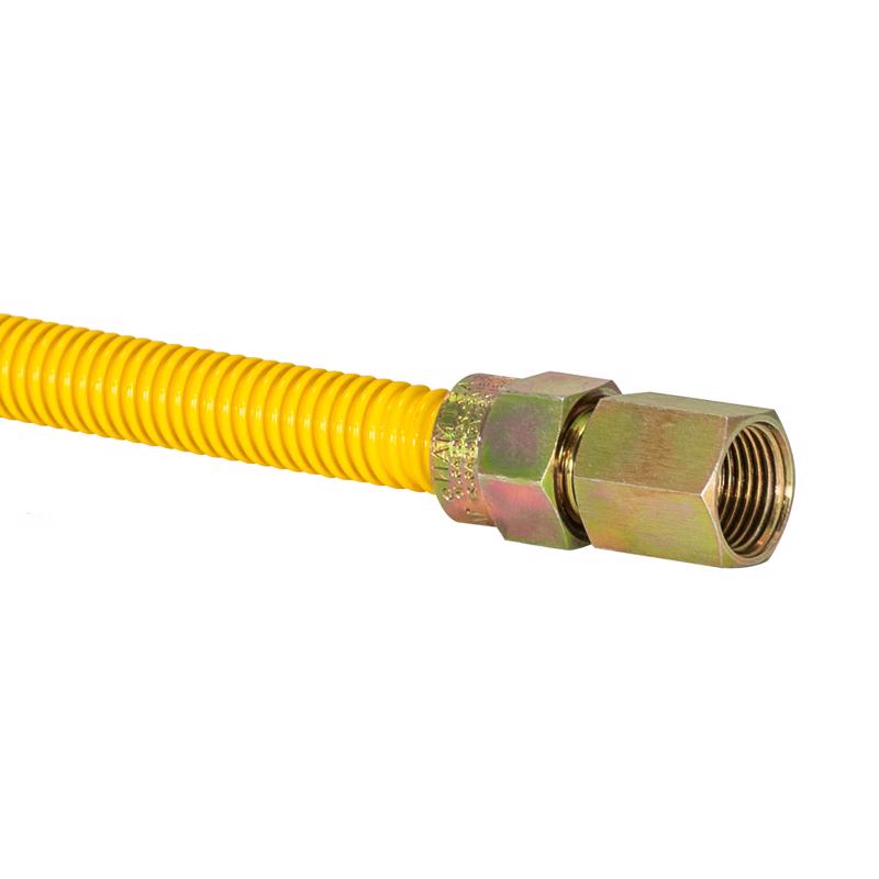 Eastman 1/2 in. MIP X 3/8 in. D FIP 48 in. Stainless Steel Gas Connector