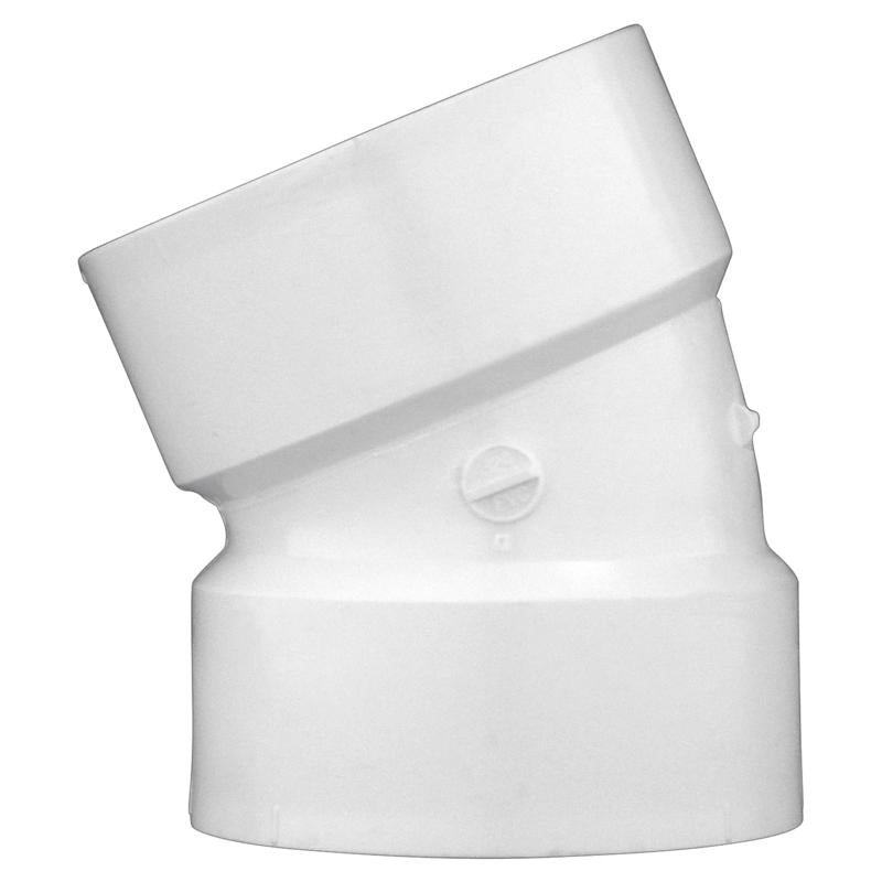 Charlotte Pipe 6 in. Hub X 6 in. D Hub PVC Elbow 1 pk