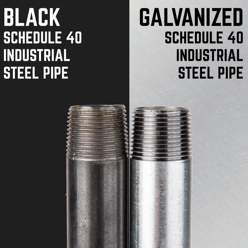 STZ Industries 4 in. MIP each X 4 in. D MIP Galvanized Steel Close Nipple