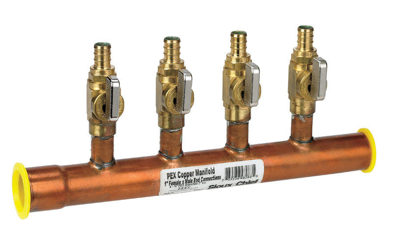 PEX MANIFOLD W/ VALVE 1"