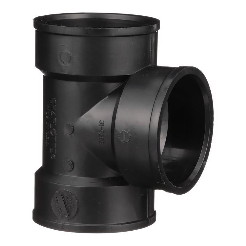 TEE VENT ABS 3" HXHXH