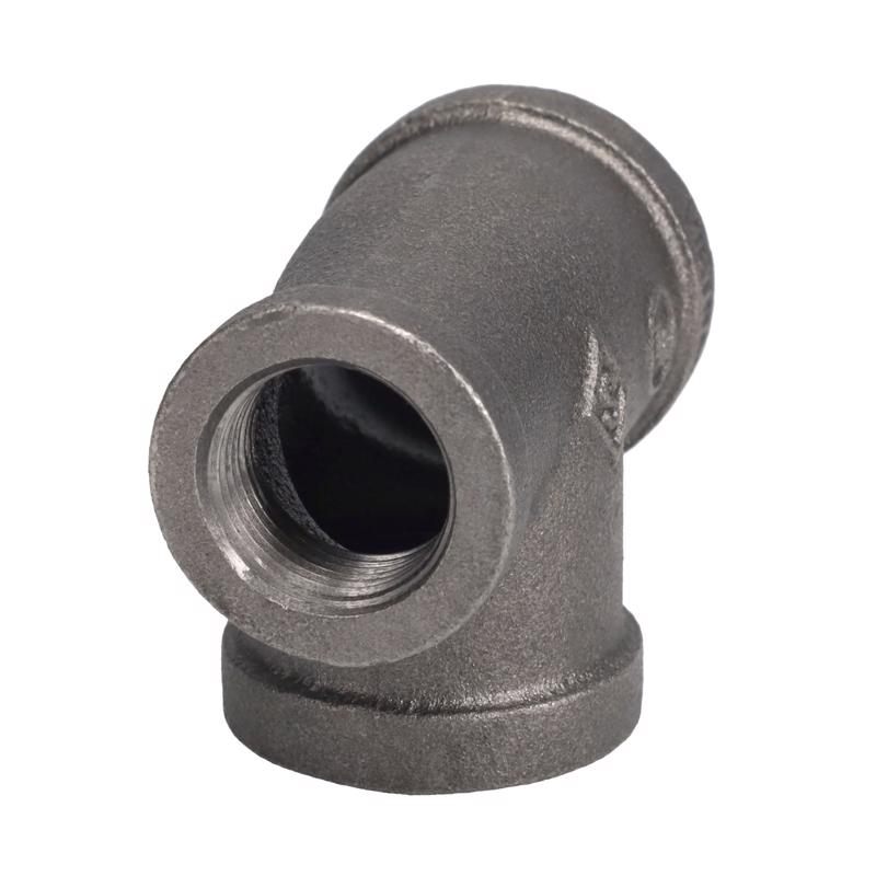 STZ Industries 3/4 in. FIP each X 3/4 in. D FIP 1 in. D FIP Black Malleable Iron Reducing Tee