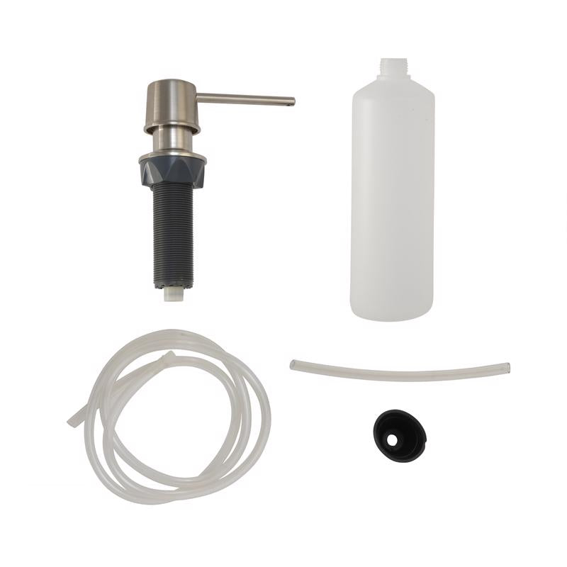 Danco Brushed Nickel Silver/White Plastic Lotion/Soap Dispenser