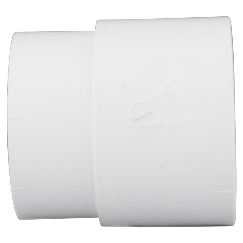 Charlotte Pipe 4 in. Hub X 4 in. D Hub PVC Pipe Adapter 1 pk