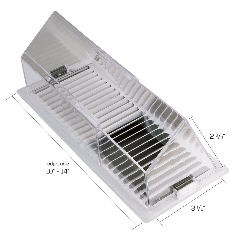 Deflect-O Jordan 4.5 in. H X 8.75 in. W 1-Way Silver Plastic Air Deflector