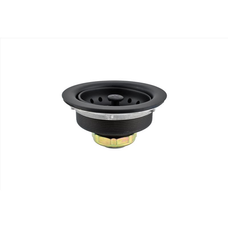 Keeney 4-1/2 in. Black Stainless Steel Kitchen Sink Strainer