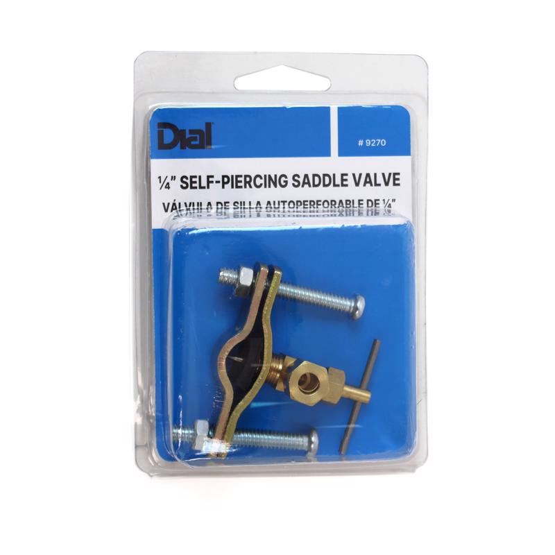 Dial 1/4 in. H Orange Steel Saddle Valve