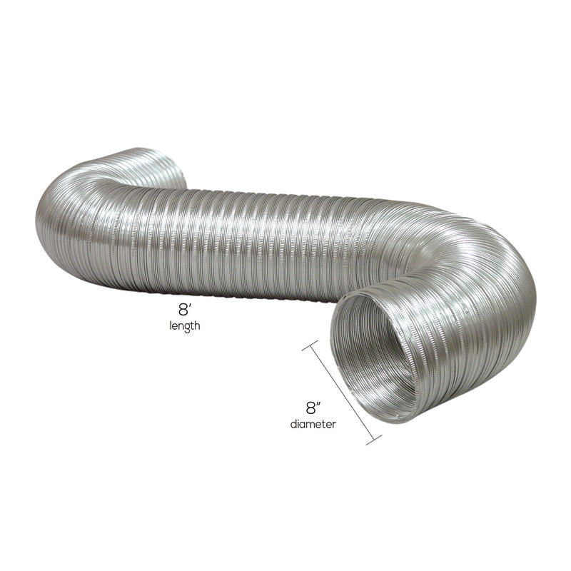 Deflect-O Jordan 28 in. L X 8 in. D Black/Silver Aluminum Dryer and Vent Hose