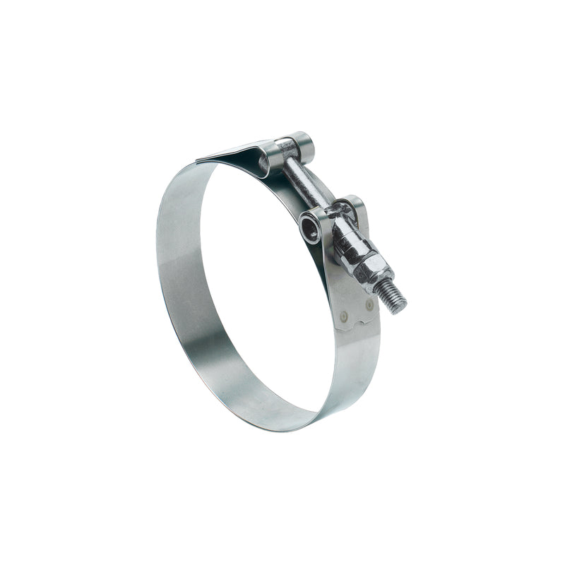 Ideal 2 in to 2.31 in. SAE 200 Silver Hose Clamp With Tongue Bridge Stainless Steel Band T-Bolt