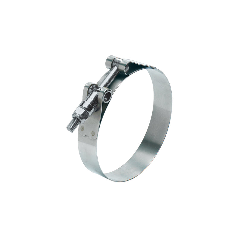 Ideal 2 in to 2.31 in. SAE 200 Silver Hose Clamp With Tongue Bridge Stainless Steel Band T-Bolt
