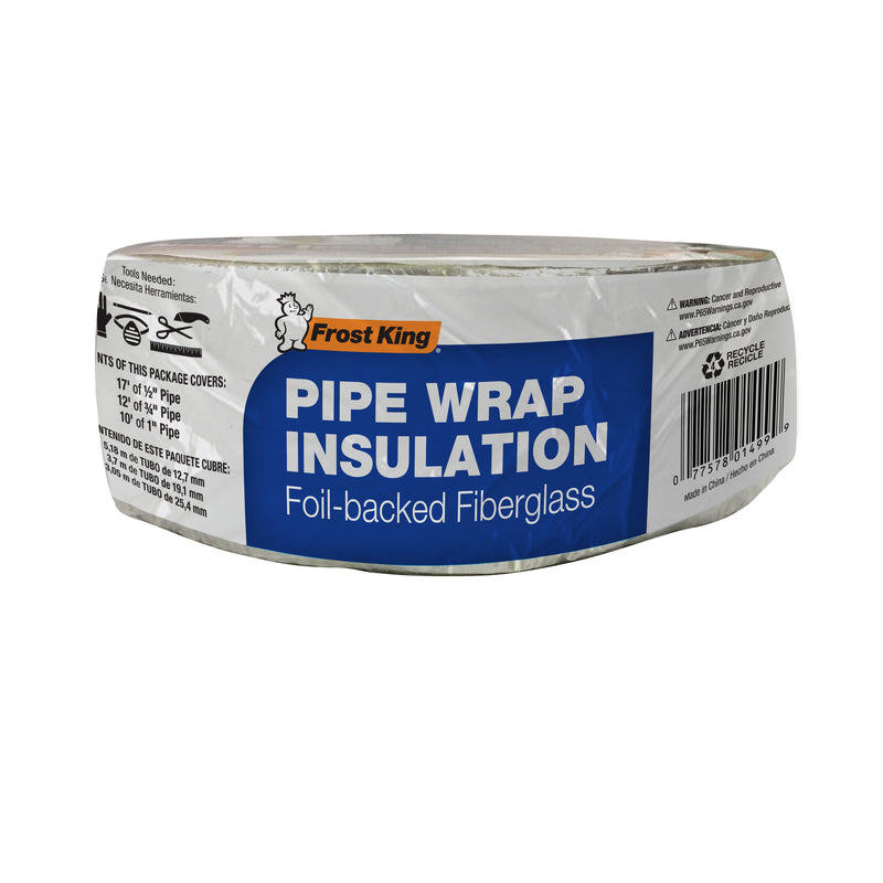 Frost King 3 in. X 25 ft. L Fiberglass/Foil Pipe Insulation