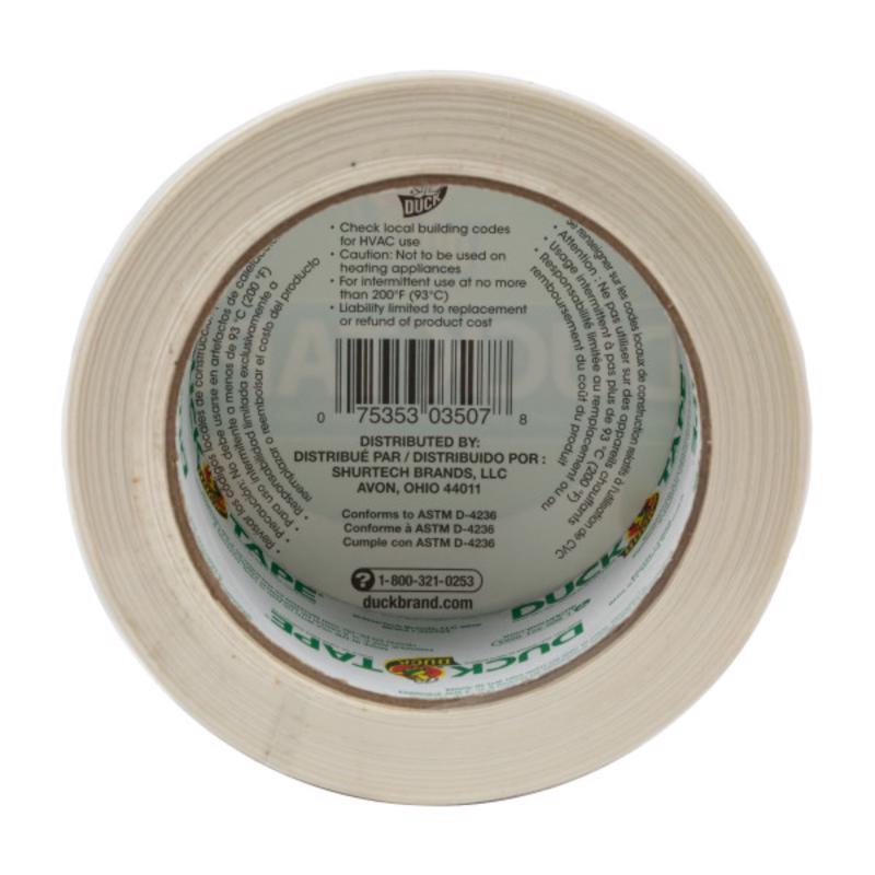 Duck 1.88 in. W X 20 yd L White Solid Duct Tape