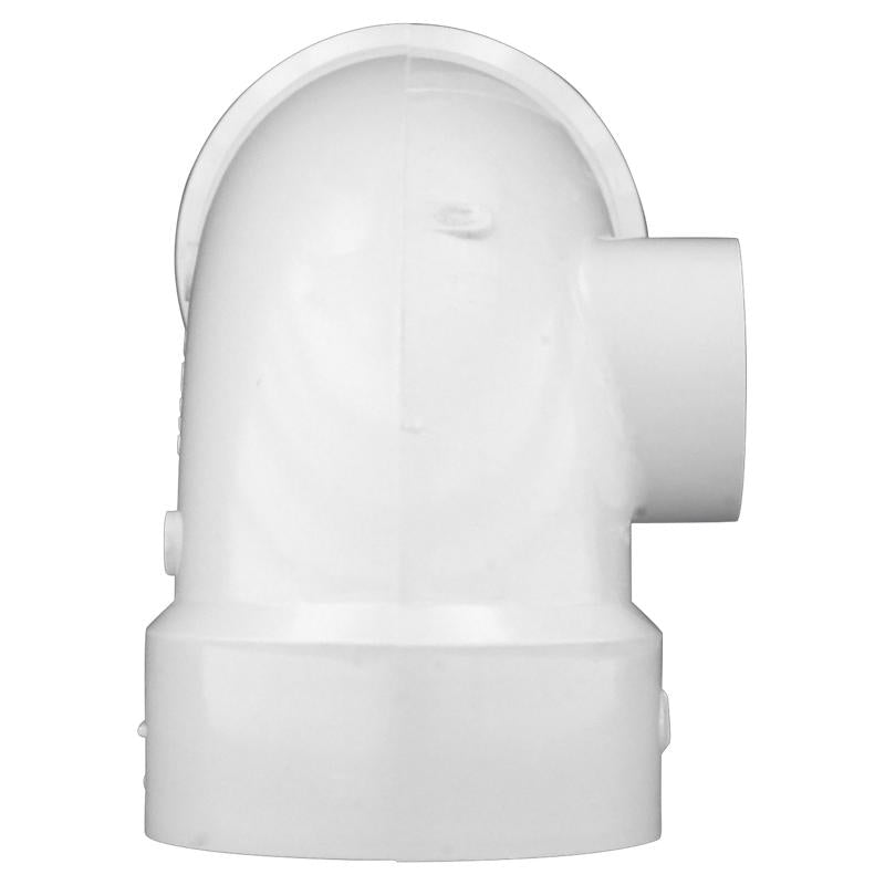 Charlotte Pipe Schedule 40 3 in. Hub X 3 in. D Hub PVC 90 Degree Elbow 1 pk