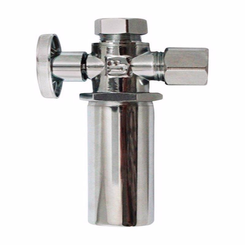 Keeney 5/8 in. CTS in. X 3/8 in. Compression Brass Shut-Off Valve with Water Hammer