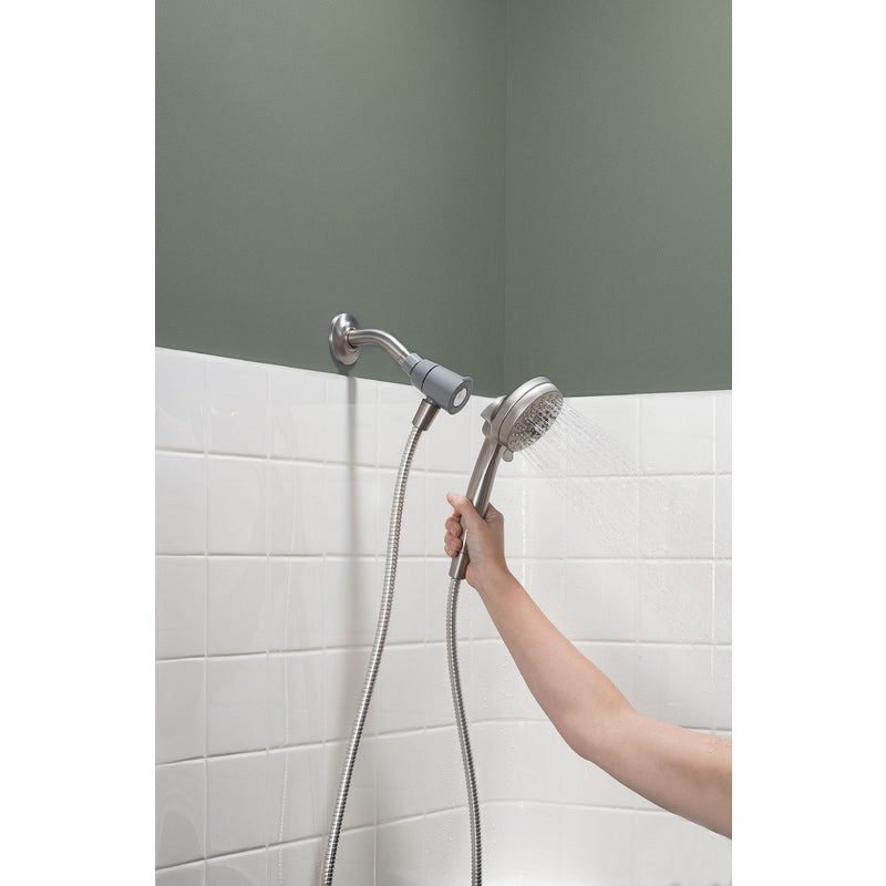 Moen Engage Brushed Nickel 6 settings Handheld Showerhead 1.75 gpm