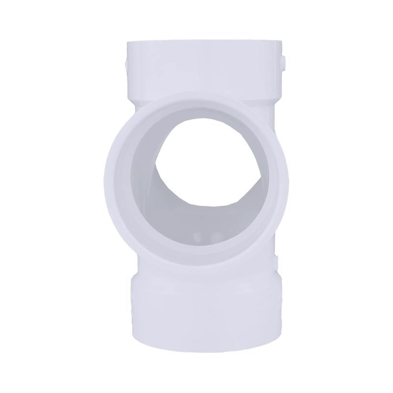 Charlotte Pipe Schedule 40 4 in. Hub X 4 in. D Hub PVC Sanitary Tee 1 pk
