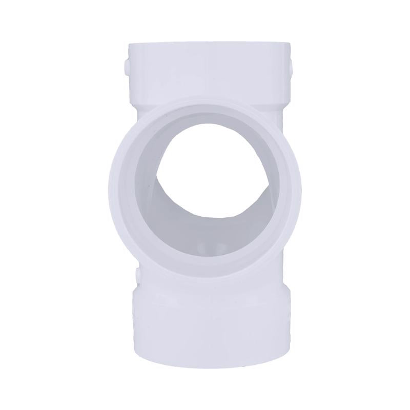 Charlotte Pipe Schedule 40 4 in. Hub X 4 in. D Hub PVC Sanitary Tee 1 pk