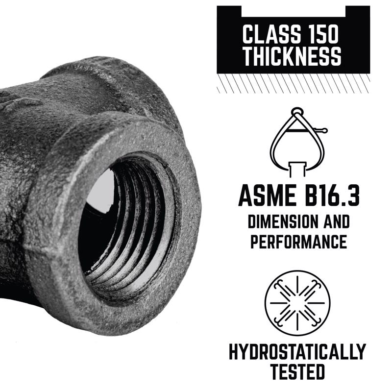 STZ Industries 3/4 in. FIP each Black Malleable Iron Cap