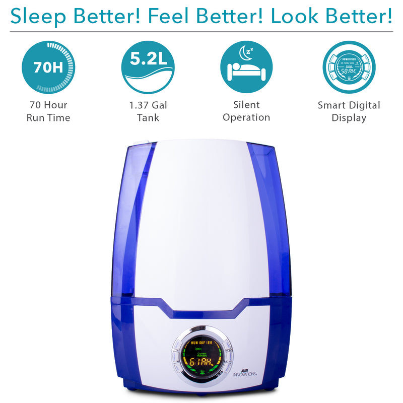 Air Innovations Great Innovations 1.37 gal 400 sq ft Digital Cool Mist Ultrasonic Humidifier