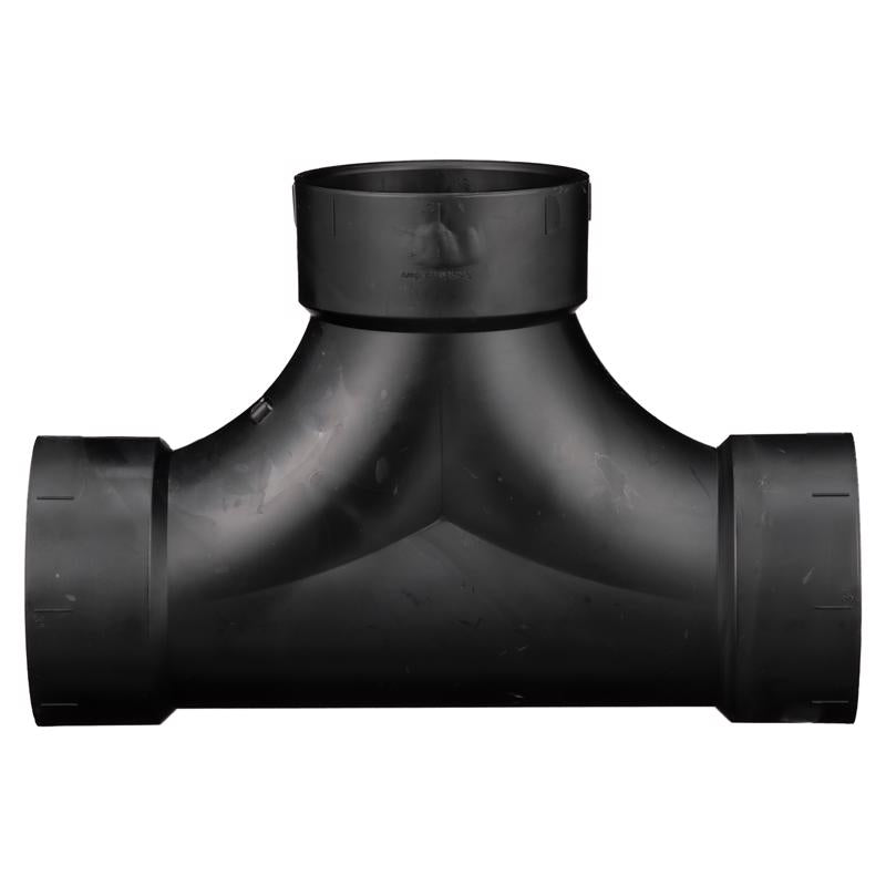 Charlotte Pipe 3 in. Hub X 3 in. D Hub ABS Flush Cleanout Tee