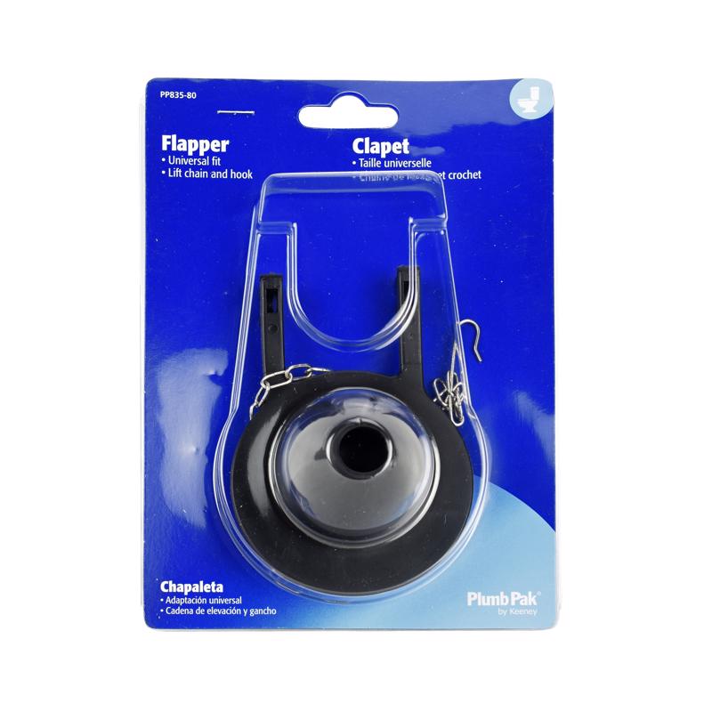 Plumb Pak Flush Valve Flapper Black Rubber For Universal