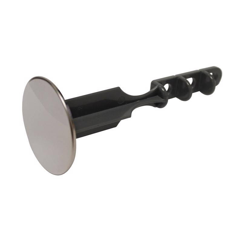 Keeney 1.25 in. White Stainless Steel Pop Up Stopper