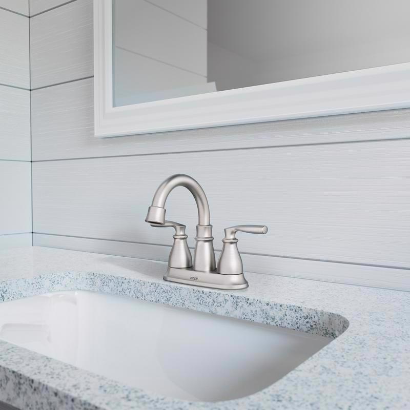 Moen Hilliard Brushed Nickel Bathroom Faucet 4 in.