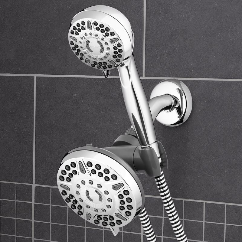 Waterpik PowerPulse Massge Chrome 6 settings Showerhead Combo 1.8 gpm
