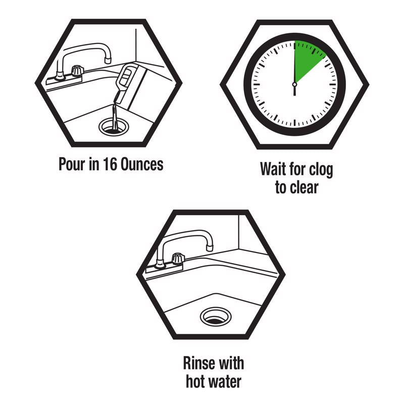 Zep Advanced Kitchen Sink Gel Drain Opener 1 qt