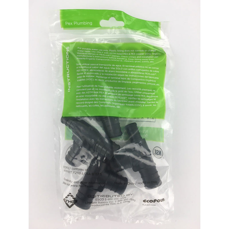 Flair-It Ecopoly 3/4 in. PEX Barb X 1/2 in. D PEX Reducing Tee