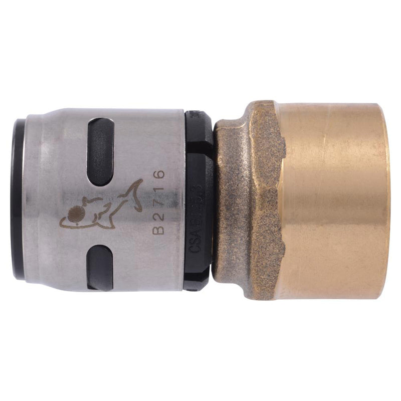 SharkBite EvoPEX 3/4 in. FPT X 3/4 in. D Push Brass/Plastic Female Connector