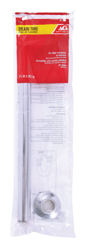 TUBE FLOOR 1.25" CHROME