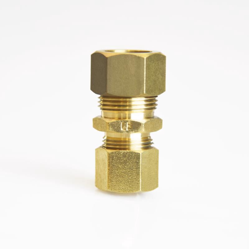 5/8 in. Compression X 1/2 in. D Compression Yellow Brass Union