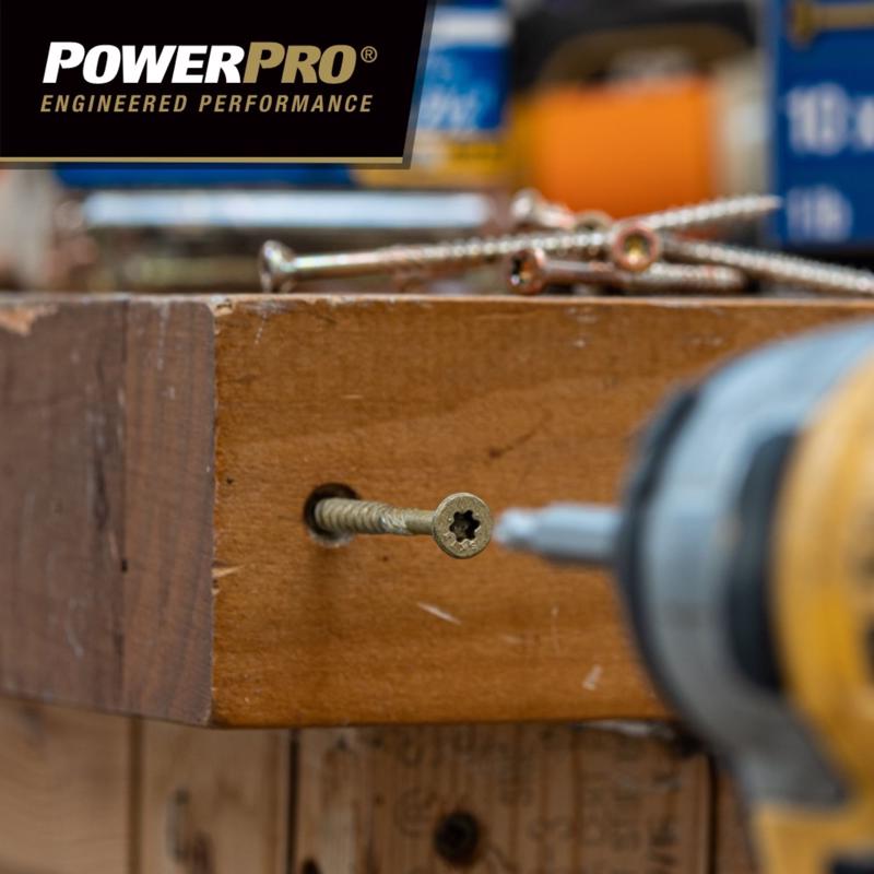 HILLMAN Power Pro No. 8 in. X 1-3/4 in. L Bronze Star Flat Head Premium Deck Screws 5 lb 877 pk