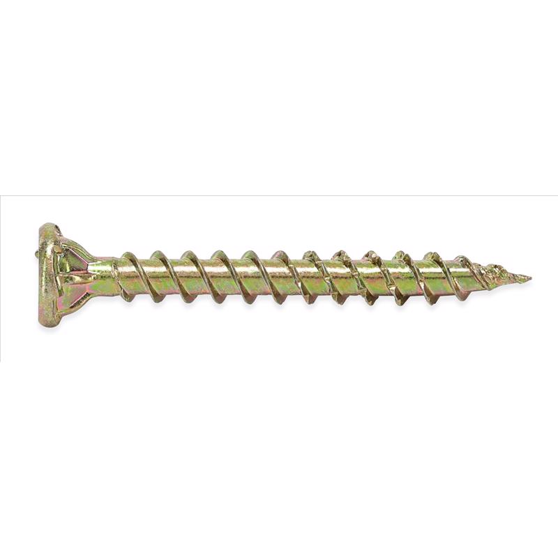 Hillman Power Pro No. 8 X 1-3/4 in. L Star Yellow Zinc Wood Screws 1 lb 175 pk