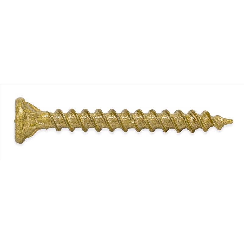 Hillman Power Pro No. 8 X 1-1/4 in. L Star Bronze Ceramic Wood Screws 1 lb 242 pk