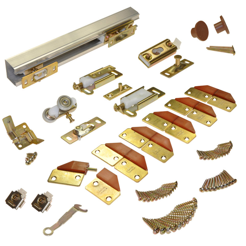 Johnson Hardware 100FD Commercial Grade Bi-Fold Door Hardware (72" - 4 Door System)