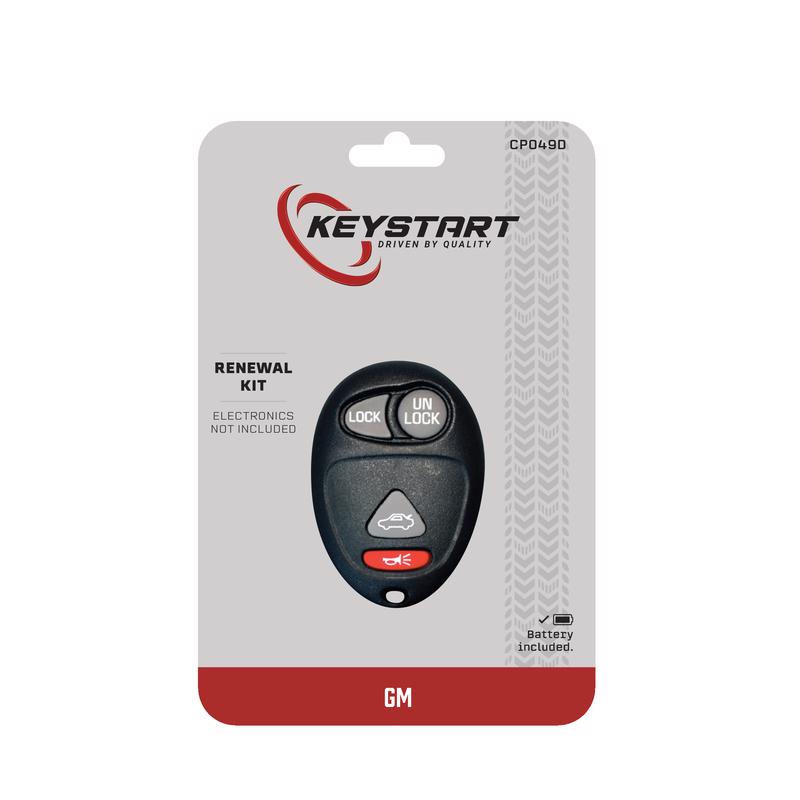 KeyStart Renewal KitAdvanced Remote Automotive Key FOB Shell CP049 Single For General Motors